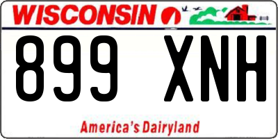 WI license plate 899XNH