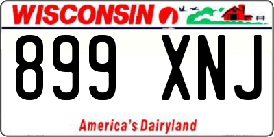 WI license plate 899XNJ