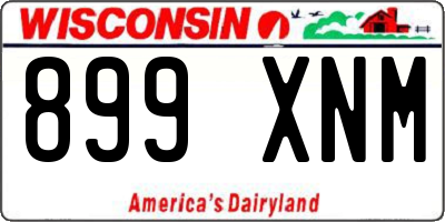 WI license plate 899XNM