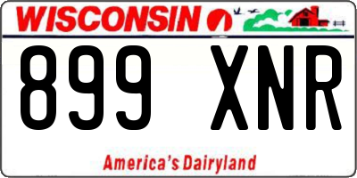 WI license plate 899XNR