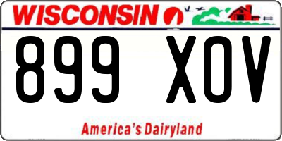 WI license plate 899XOV