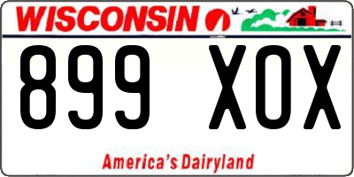 WI license plate 899XOX