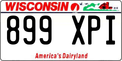 WI license plate 899XPI