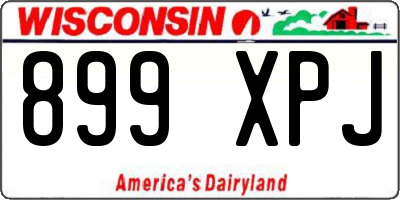 WI license plate 899XPJ