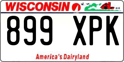 WI license plate 899XPK
