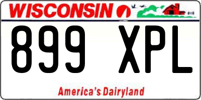 WI license plate 899XPL