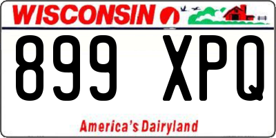 WI license plate 899XPQ