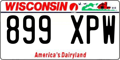 WI license plate 899XPW