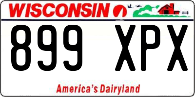 WI license plate 899XPX