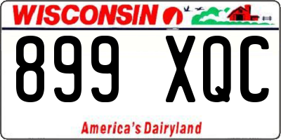 WI license plate 899XQC