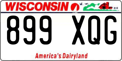 WI license plate 899XQG