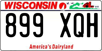 WI license plate 899XQH