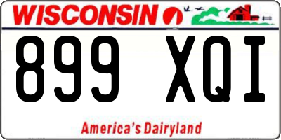WI license plate 899XQI