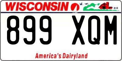 WI license plate 899XQM