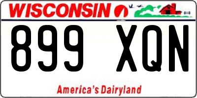 WI license plate 899XQN