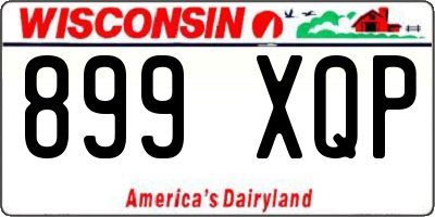 WI license plate 899XQP