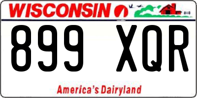 WI license plate 899XQR