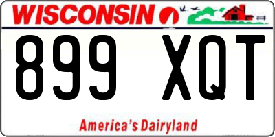 WI license plate 899XQT