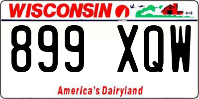 WI license plate 899XQW