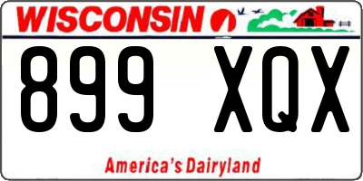 WI license plate 899XQX