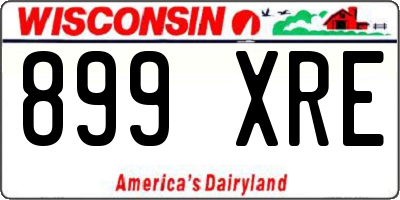WI license plate 899XRE