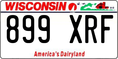 WI license plate 899XRF
