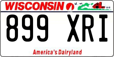 WI license plate 899XRI