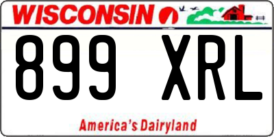 WI license plate 899XRL