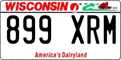 WI license plate 899XRM