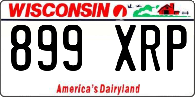 WI license plate 899XRP