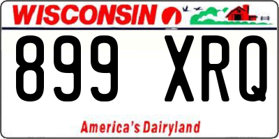WI license plate 899XRQ