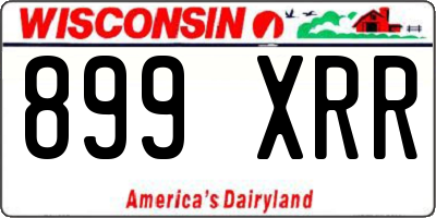 WI license plate 899XRR