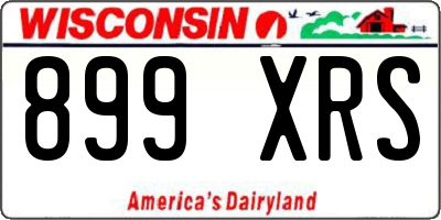WI license plate 899XRS