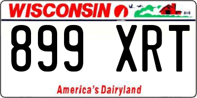 WI license plate 899XRT