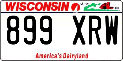 WI license plate 899XRW
