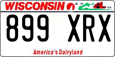 WI license plate 899XRX