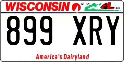WI license plate 899XRY