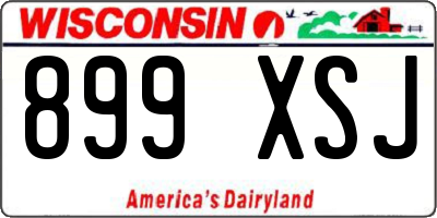 WI license plate 899XSJ