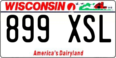 WI license plate 899XSL