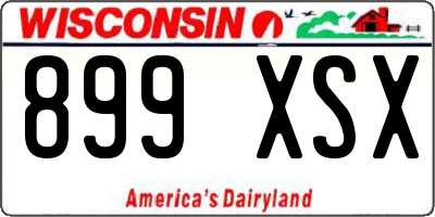 WI license plate 899XSX