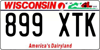WI license plate 899XTK