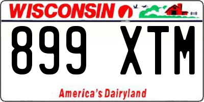 WI license plate 899XTM
