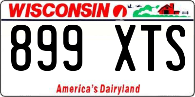 WI license plate 899XTS