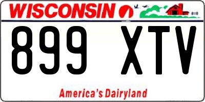 WI license plate 899XTV