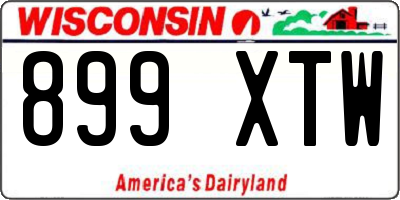 WI license plate 899XTW