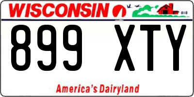 WI license plate 899XTY
