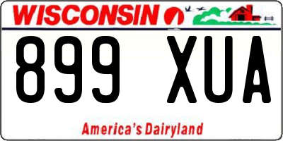 WI license plate 899XUA