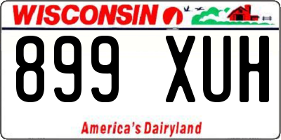 WI license plate 899XUH
