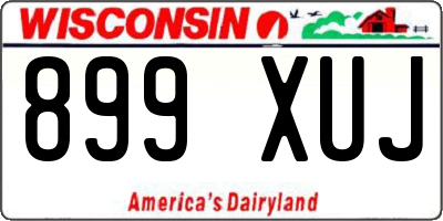 WI license plate 899XUJ