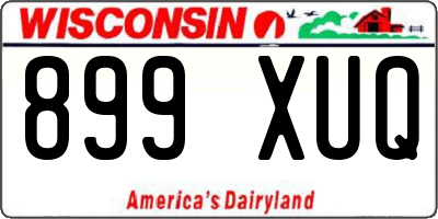 WI license plate 899XUQ